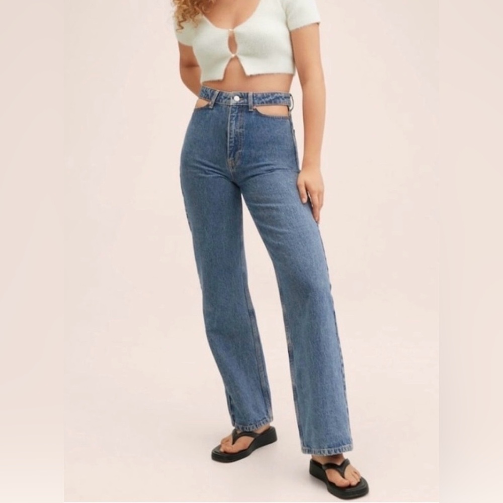 Mango Cut Out Jeans -NWOT